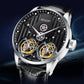 Aesop Double Tourbillon Men Watch Flying Tourbillon Sapphire Crystal 316L Stainless Steel Wristwatch 7030
