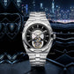 Aesop Classic Tourbillon Men Watch Stainless Steel Strap 7032