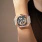 AESOP K9 Crystal Square Case Skeleton Tourbillon Men Watch 7058B