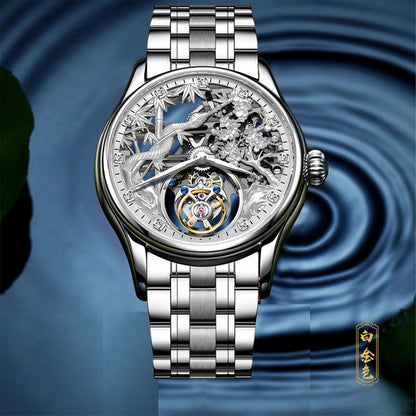 AESOP Wrist Watch Zodiac Diamond Skeleton Tourbillon Snake Manual