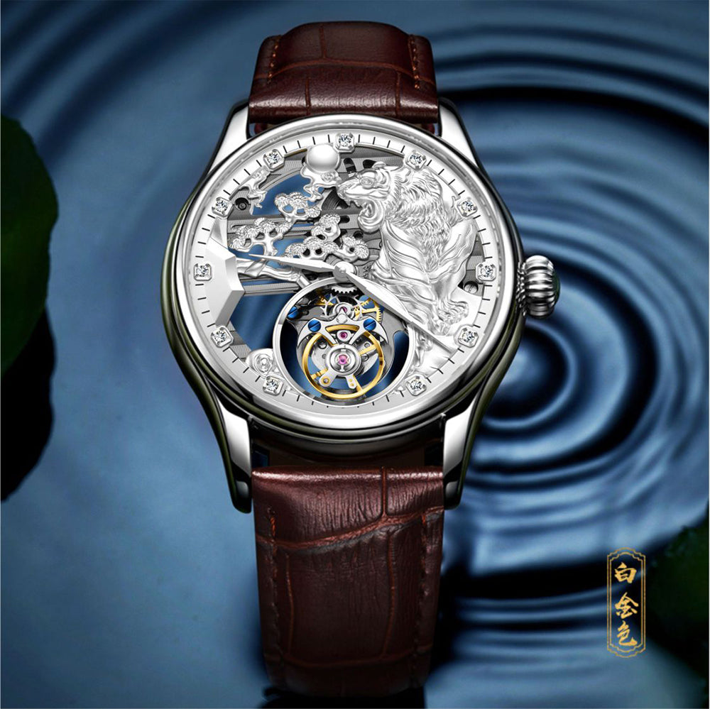 AESOP Zodiac Skeleton Tourbillon Tiger Watch 7079