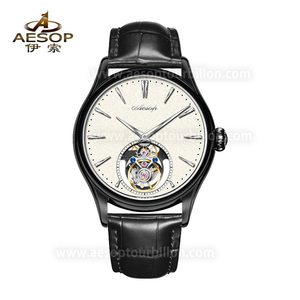 Aesop Classic Tourbillon Men Watch Sapphire Crystal Luxury Waterproof Wristwatch 7106