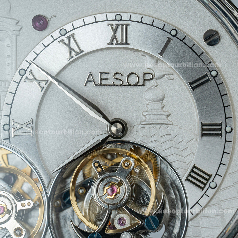 Aesop Triple Tourbillon Watch Mechanical Hand Wind Sapphire Crystal Luminous Luxury Men Wristwatch 7103