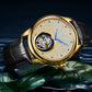 Aesop Tourbillon Men Watch Rhinestones Dial Mechanical Wristwatch 7046