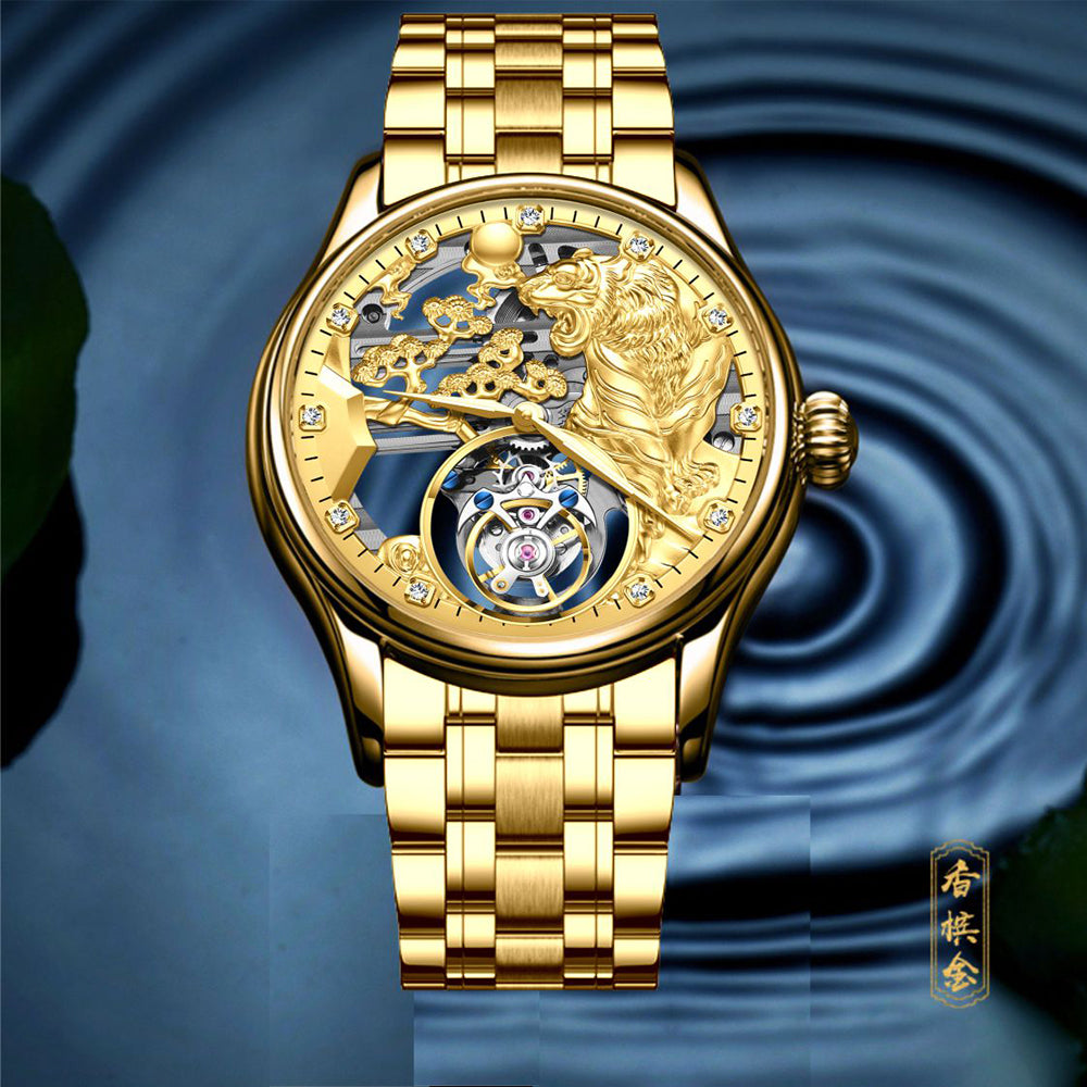 AESOP Zodiac Skeleton Tourbillon Tiger Watch 7079