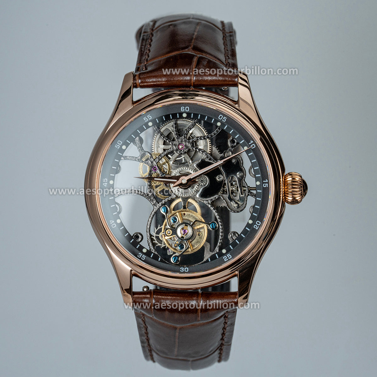 Aesop Hollow Skeleton Tourbillon Men Watch Dial Sapphire Crystal Luminous Waterproof Luxury Men Wristwatch 7031