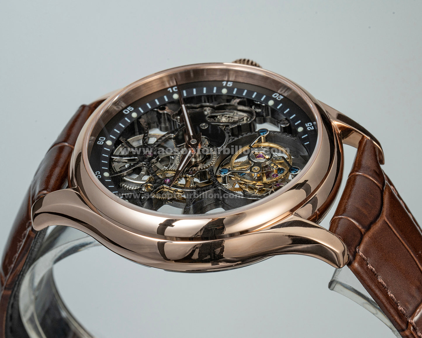 Aesop Hollow Skeleton Tourbillon Men Watch Carbon Fiber Dial Sapphire Crystal Luminous Waterproof Luxury Men Wristwatch 7031