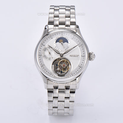 AESOP GMT Day and Night Display Multifunction Tourbillon Watch 7117