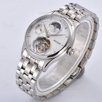 AESOP GMT Day and Night Display Multifunction Tourbillon Watch 7117