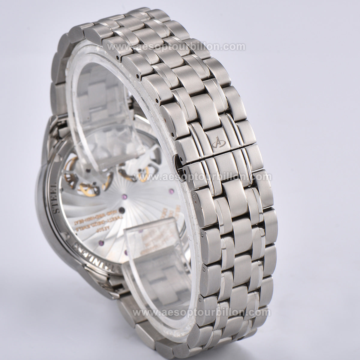 Aesop White Dial Classic Double Tourbillon Mechanical Men Watch 7108