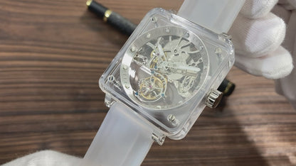 AESOP Crystal Case Sapphire Table Skeleton Real Fly Tourbillon 003