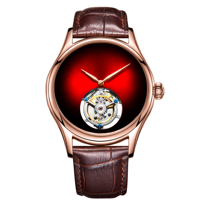 AESOP 7009 Leopard Eye Flying Tourbillon Skeleton Watch for Men