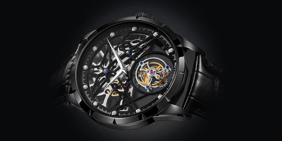 skeleton tourbillon watch 7018