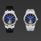 Aesop 316L Stainless Steel/Rubber Band Original Tourbillon Watch 7057