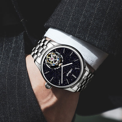 AESOP Blue Sandstone Tourbillon Mechanical Men Watch 7050