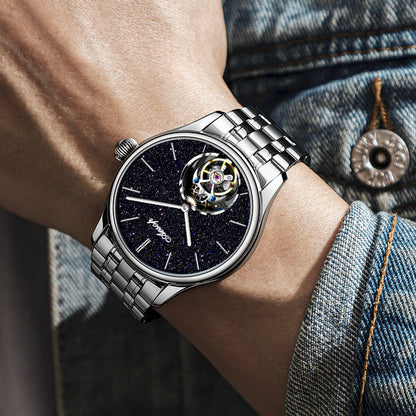 AESOP Blue Sandstone Tourbillon Mechanical Men Watch 7050