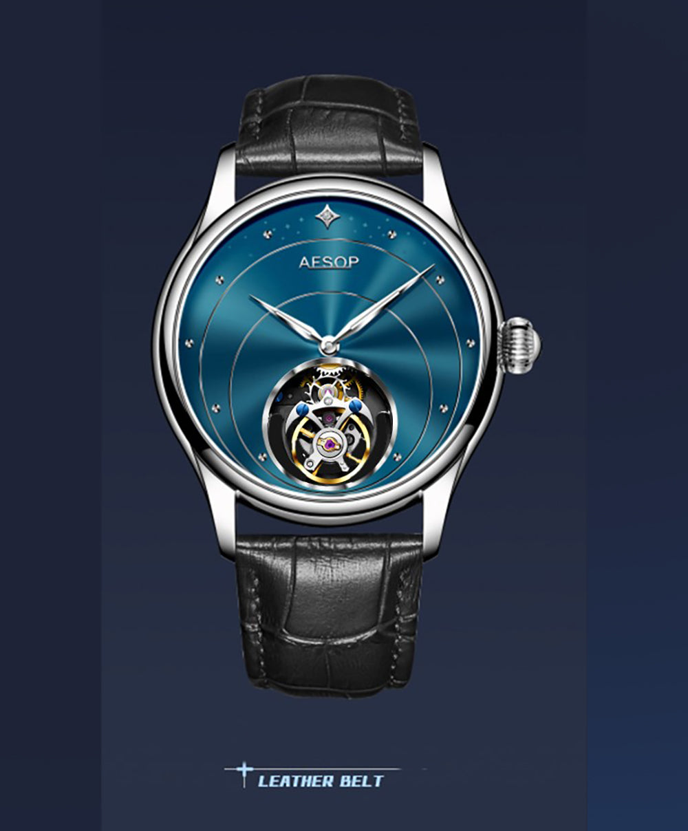 Aesop Double Tourbillon with dark-blue dial : r/ChineseWatches