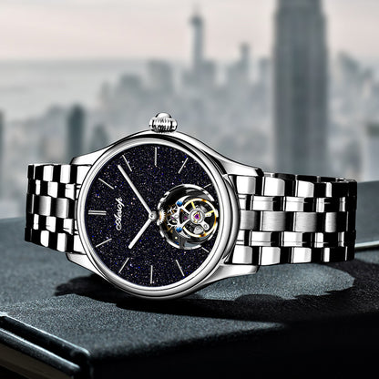 AESOP Blue Sandstone Tourbillon Mechanical Men Watch 7050
