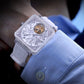 GIV Crystal Case Sapphire Mirror Tourbillon Watch 9053