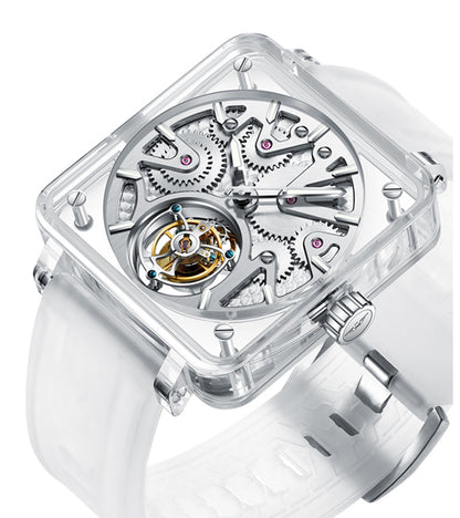 AESOP Crystal Case Sapphire Mirror Tourbillon Watch 7037