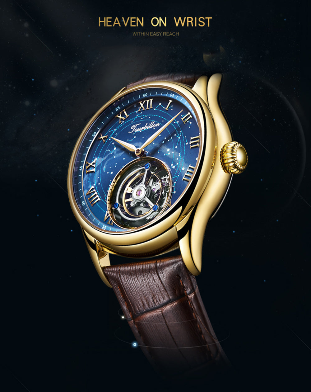 Aesop Original High quality Tourbillon Star Galaxy Watch 7006