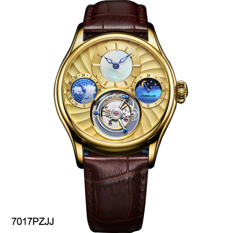 Aesop GMT Tourbillon Pearl Dial Multifunction watch 7017