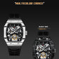 AESOP Carbon Fiber Bezel Tonneau Case Skeleton Tourbillon Watch 7036