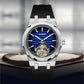 Aesop 316L Stainless Steel/Rubber Band Original Tourbillon Watch 7057