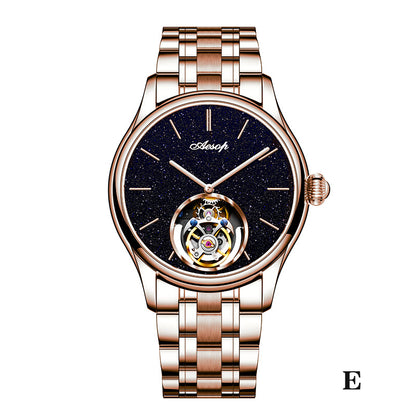 AESOP Blue Sandstone Tourbillon Mechanical Men Watch 7050